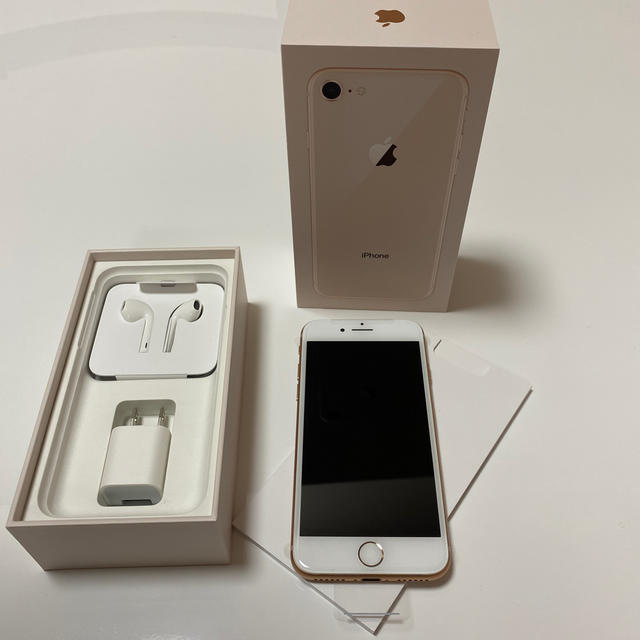 【新品未使用】iPhone8 64GB ゴールド（SIMロック解除版）スマートフォン/携帯電話
