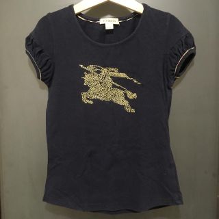 バーバリー(BURBERRY)のBURBERRY♡8Y♡128cm♡ホースマークTシャツ♡黒♡女の子♡デザイン♡(Tシャツ/カットソー)