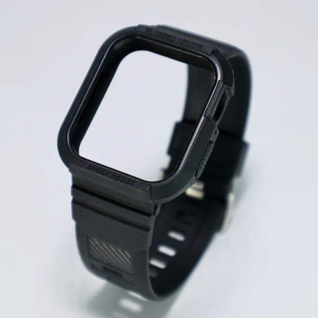 Spigen(シュピゲン)のSpigen Apple Watch 44mm ラギッド アーマー プロ バンド メンズの時計(ラバーベルト)の商品写真