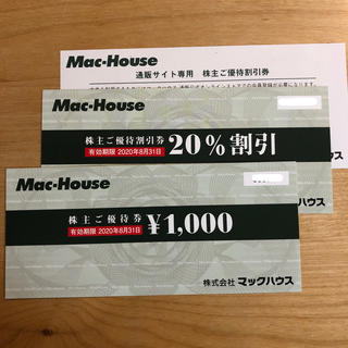 マックハウス(Mac-House)のマックハウス　株主優待(ショッピング)
