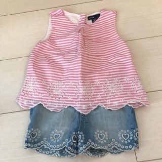 プティマイン(petit main)のギャップトップス H&M ショートパンツ 2点(シャツ/カットソー)