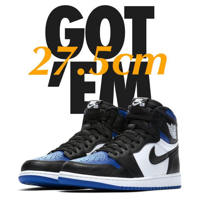 NIKE AIR JORDAN 1 OG ROYAL TOE 27.5cm