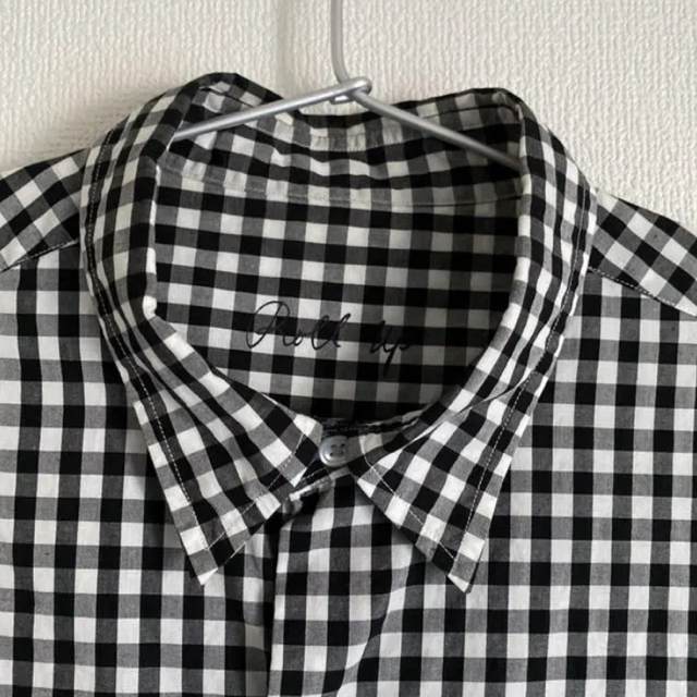 PORTER(ポーター)の【極美品】ROLL UP GINGHAM CHECK SHIRT 黒 Lサイズ メンズのトップス(シャツ)の商品写真