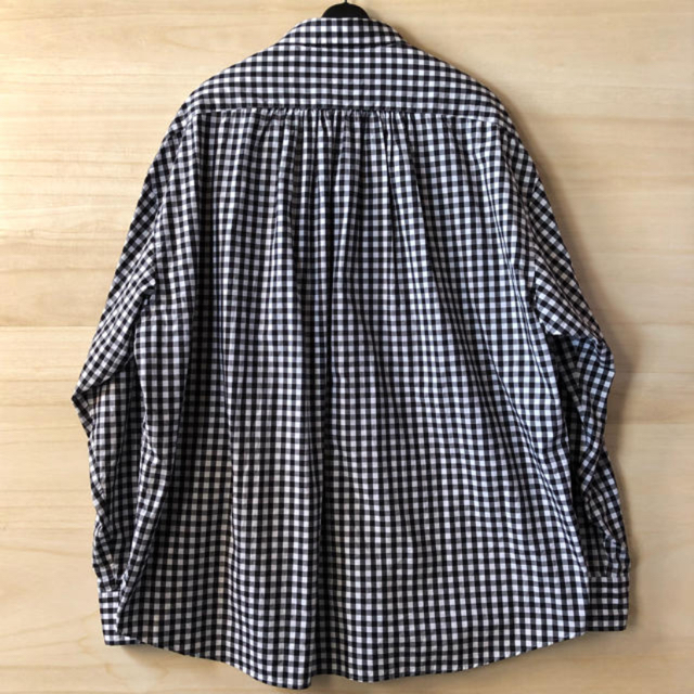 PORTER(ポーター)の【極美品】ROLL UP GINGHAM CHECK SHIRT 黒 Lサイズ メンズのトップス(シャツ)の商品写真