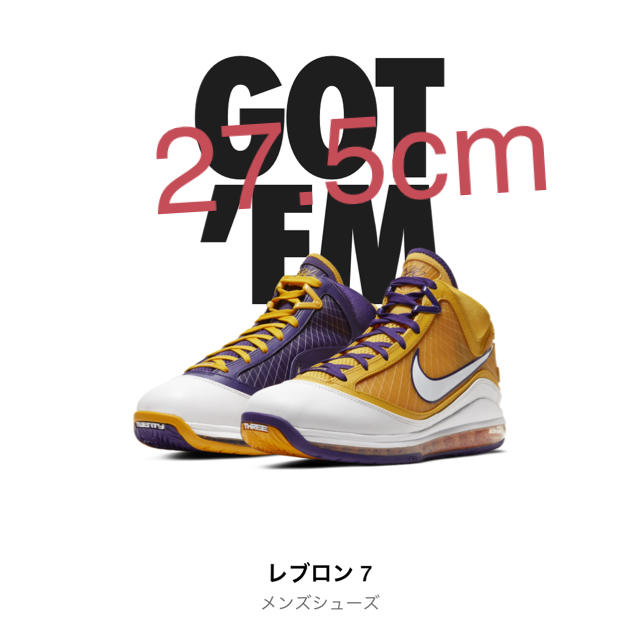 NIKE(ナイキ)のNIKE レブロン 7 27.5cm メンズの靴/シューズ(スニーカー)の商品写真