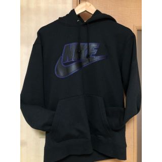 NIKE×supreme レザーアップリケフーディ S 19fw