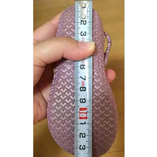 ラバーサンダル ピンク 紫 サンダル  キッズ/ベビー/マタニティのベビー靴/シューズ(~14cm)(サンダル)の商品写真