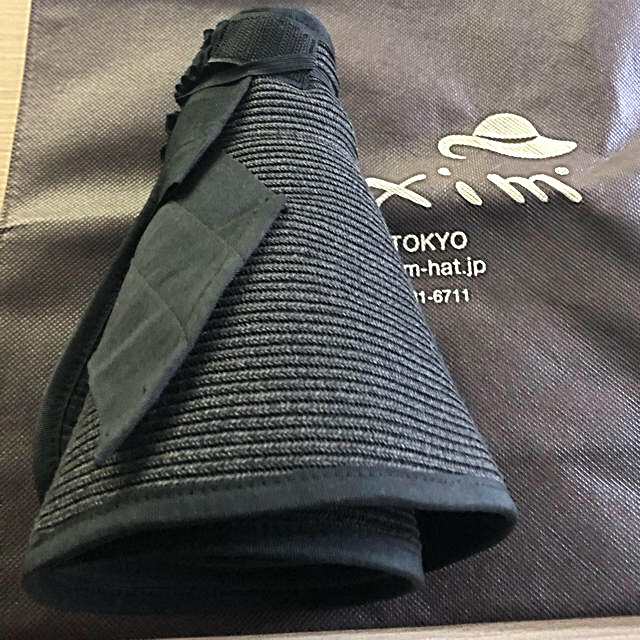 maxim マキシン サンバイザー 折りたたみ 超美品 黒 リボンの