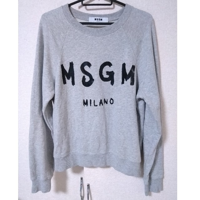 【美品】MSGM(エムエスジーエム)トレーナー/スウェットレディースS　グレー