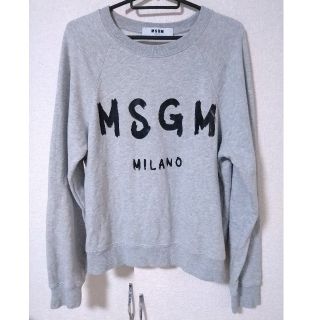 エムエスジイエム(MSGM)の【美品】MSGM(エムエスジーエム)トレーナー/スウェットレディースS　グレー(トレーナー/スウェット)