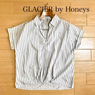 ハニーズ(HONEYS)の【新品・未使用】Honeys★Vネックストライプシャツ(シャツ/ブラウス(半袖/袖なし))