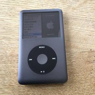 アップル(Apple)のiPod classic 160GB 黒　シリコンケース　ケーブル　A1238(ポータブルプレーヤー)