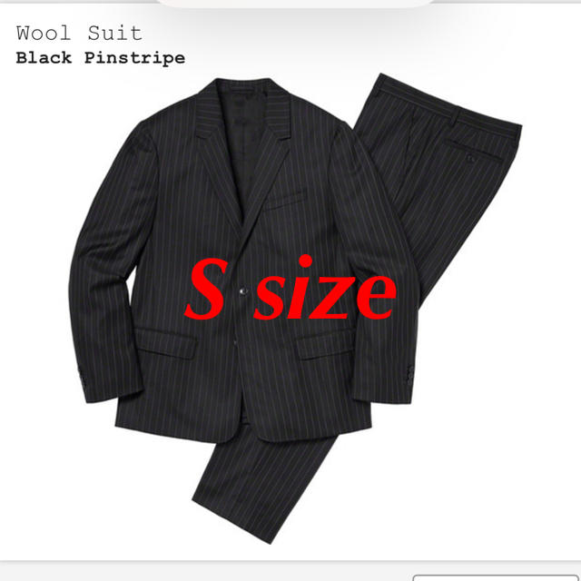 スーツsupreme wool suit BLACK Sサイズ