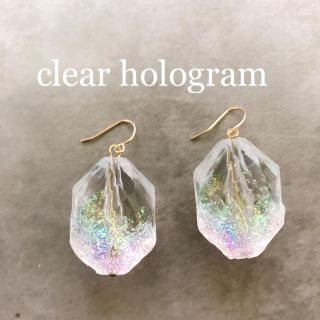 【再販】clear hologram  pierce(ピアス)