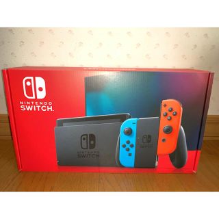 ニンテンドースイッチ(Nintendo Switch)の新品　ニンテンドースイッチ　ネオンレッド(家庭用ゲーム機本体)