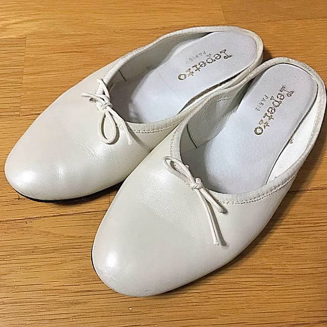 repetto(レペット)のレペット スリッパサンダル スリッポン ミュール マノン  白 37 レディースの靴/シューズ(ミュール)の商品写真