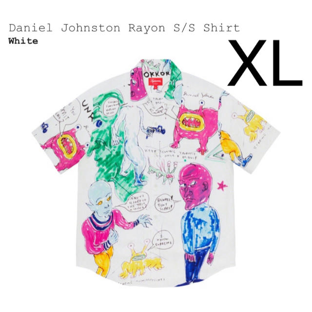 supreme daniel johnston rayon シャツ 白