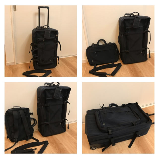 美品ポーター PORTER TRIP キャリーバッグ 35L ブリーフケース 黒