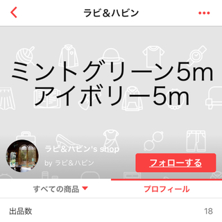 マスクゴム　ミントグリーン、アイボリー各5m(各種パーツ)