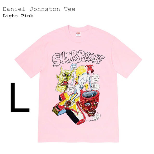 supreme Daniel Johnston Tシャツ　ピンク　L