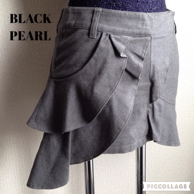 AGOSTO SHOP(アゴストショップ)のBLACK PEARL変形ミニスカート レディースのスカート(ミニスカート)の商品写真