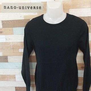 ナノユニバース(nano・universe)の【nano universe】 美品 ナノユニバース 長袖シャツ ブラック 40(Tシャツ/カットソー(七分/長袖))