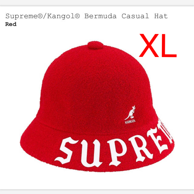 supreme Kangol Bermuda Casual Hat 赤 XL