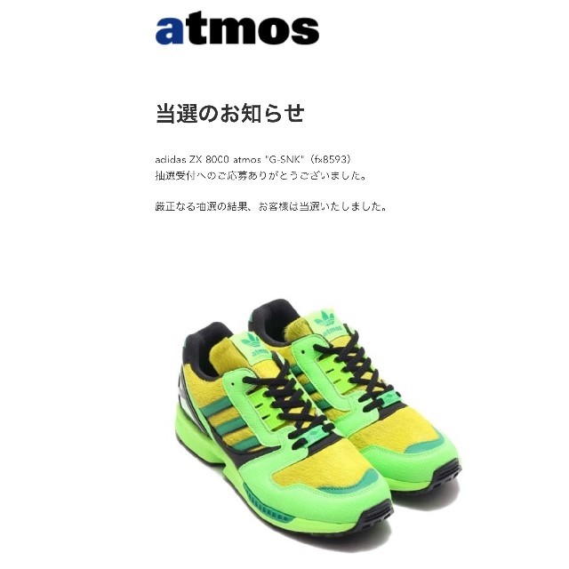 adidas(アディダス)の【げんきくん専用】adidas ZX 8000 atmos "G-SNK" メンズの靴/シューズ(スニーカー)の商品写真