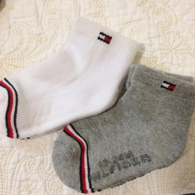 TOMMY HILFIGER(トミーヒルフィガー)のトミーヒルヒュガー ベビーソックス３足 キッズ/ベビー/マタニティのこども用ファッション小物(靴下/タイツ)の商品写真