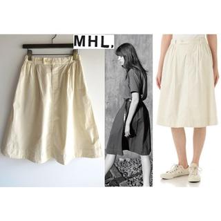 マーガレットハウエル(MARGARET HOWELL)のLOOK使用 MHL. 17SS スーパーファインコットンツイル スカート 1(ひざ丈スカート)