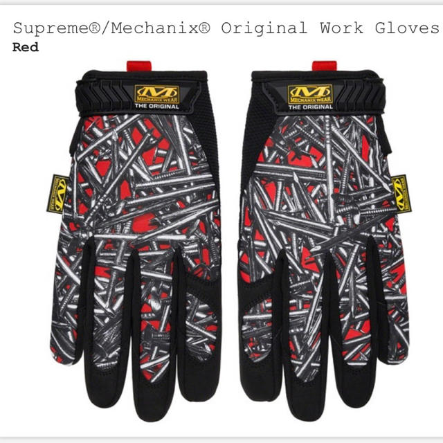 Supreme(シュプリーム)のSupreme Mechanix Work Gloves Red XL メンズのファッション小物(手袋)の商品写真