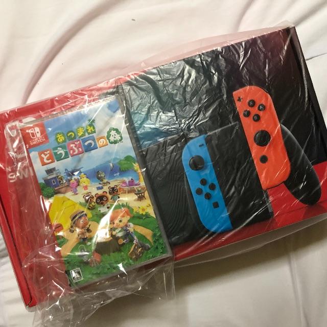 【新品】Nintendo Switch 本体 ネオン + どうぶつの森新品 2