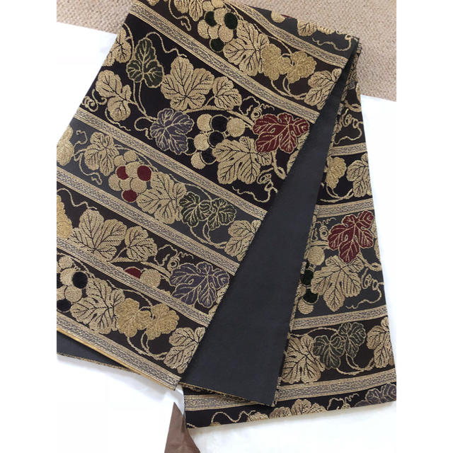 正絹 刺繍 袋帯 レディースの水着/浴衣(帯)の商品写真