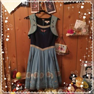 シークレットハニー(Secret Honey)のFrozen Fever アナ ワンピ(ひざ丈ワンピース)