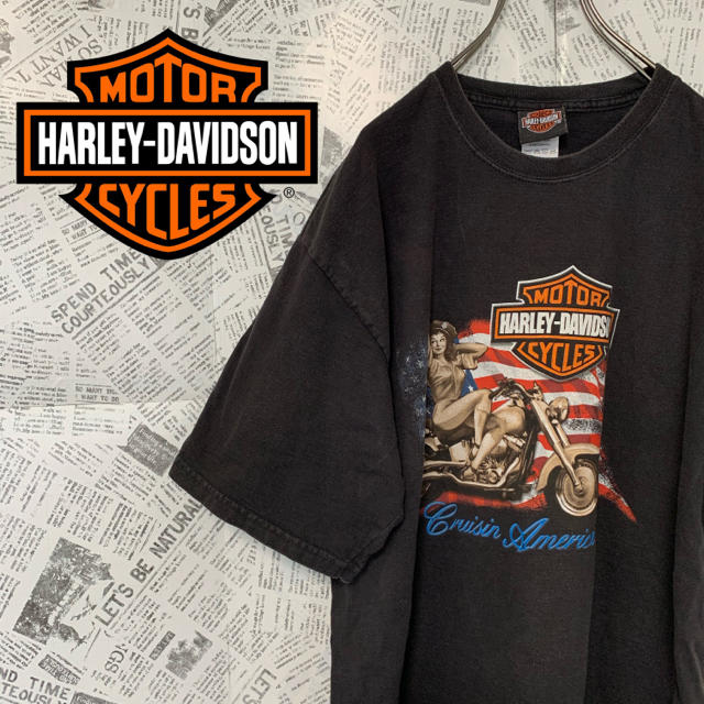 90s ハーレーダビッドソン Tシャツ ビッグプリント ビッグサイズ L - T