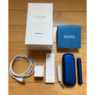 アイコス(IQOS)の『値下げ交渉可能』IQOS3（アイコス3）ブルー　付属品セット(タバコグッズ)