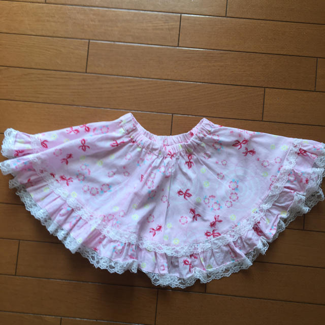 キッズ浴衣　スカート上下セット　110cm  ピンク キッズ/ベビー/マタニティのキッズ服女の子用(90cm~)(甚平/浴衣)の商品写真