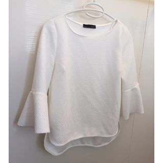 ザラ(ZARA)のZARA♡白トップス(カットソー(長袖/七分))