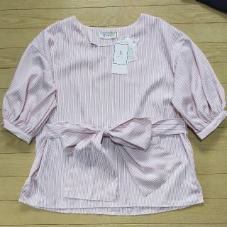 ロペピクニック(Rope' Picnic)のロペピクニック　リボンブラウス　新品タグ付き　(シャツ/ブラウス(半袖/袖なし))