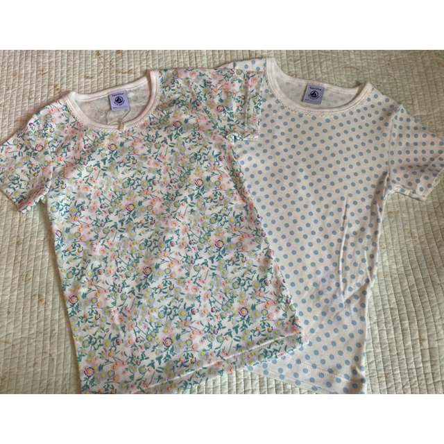 PETIT BATEAU(プチバトー)の新品 Petit Bateau 半袖 肌着 Tシャツ 2点 キッズ/ベビー/マタニティのキッズ服女の子用(90cm~)(下着)の商品写真