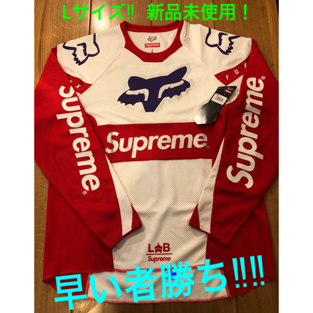 Supreme Fox Racing Moto Jersey Top 赤 L Supreme Fox Racing Moto Jersey Top 赤 L