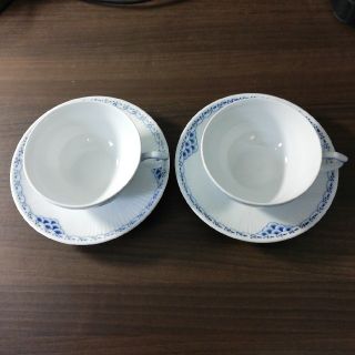 ロイヤルコペンハーゲン(ROYAL COPENHAGEN)の【未使用・ペア】ロイヤルコペンハーゲン　ティーカップ＆ソーサー(グラス/カップ)