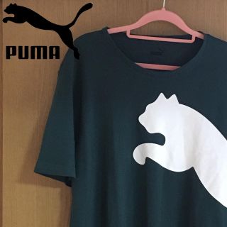 プーマ(PUMA)のPUMA デカロゴ tシャツ ワンピース グリーン メンズ(Tシャツ(半袖/袖なし))