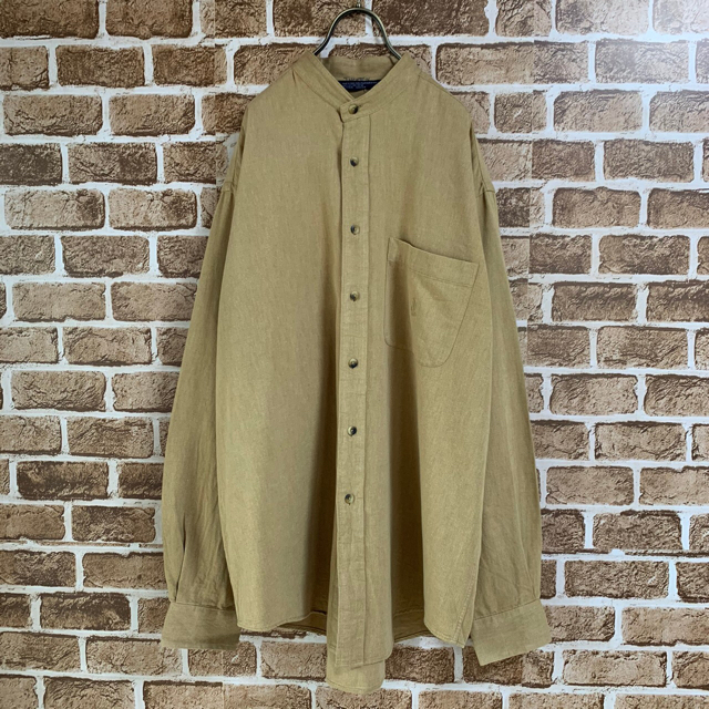 NAUTICA バンドカラーノーカラーリメイクシャツアースカラーの通販 by sign RE:90s 古着 shop|ノーティカならラクマ - 90's ノーティカ 一点物 特価超激得