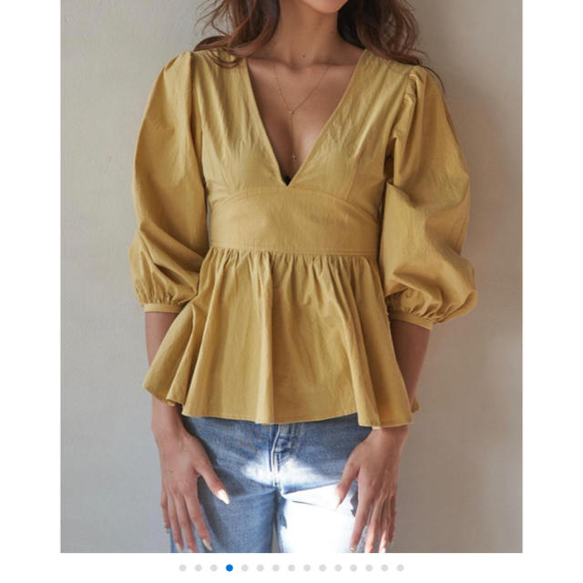 LIB JOIE  V neck puff sleeve tops