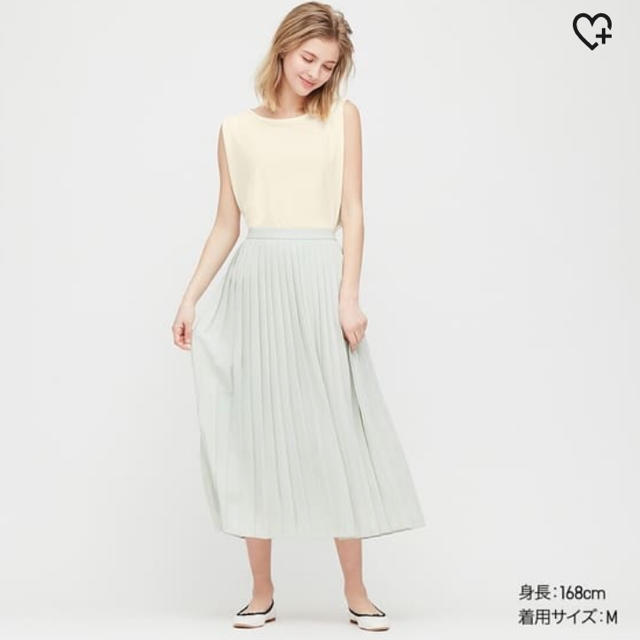 UNIQLO(ユニクロ)のクレープジャージーT ノースリーブ レディースのトップス(Tシャツ(半袖/袖なし))の商品写真