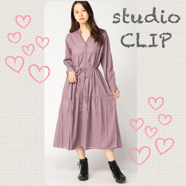 STUDIO CLIP(スタディオクリップ)のsale!新品タグ付☆ studio CLIP☆ティアード前開きシャツワンピース レディースのワンピース(ロングワンピース/マキシワンピース)の商品写真