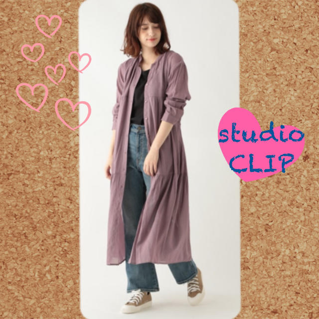 STUDIO CLIP(スタディオクリップ)のsale!新品タグ付☆ studio CLIP☆ティアード前開きシャツワンピース レディースのワンピース(ロングワンピース/マキシワンピース)の商品写真