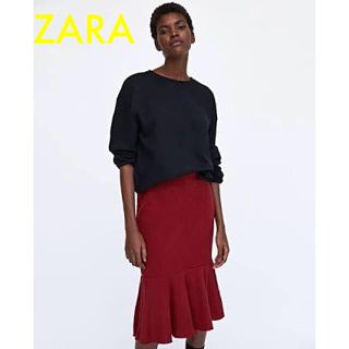 ザラ(ZARA)のsale!新品タグ付☆ZARAザラ☆マーメイドフリルスカート(ひざ丈スカート)