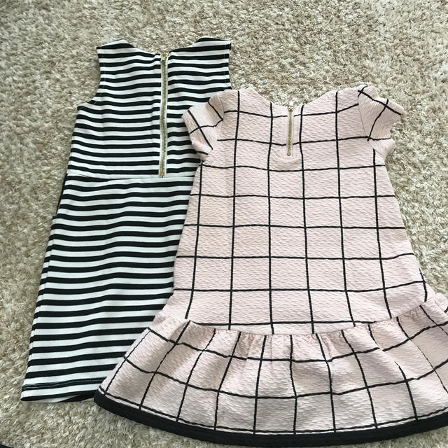 H&M(エイチアンドエム)のH&M ストレッチワンピース2枚セット キッズ/ベビー/マタニティのキッズ服女の子用(90cm~)(ワンピース)の商品写真